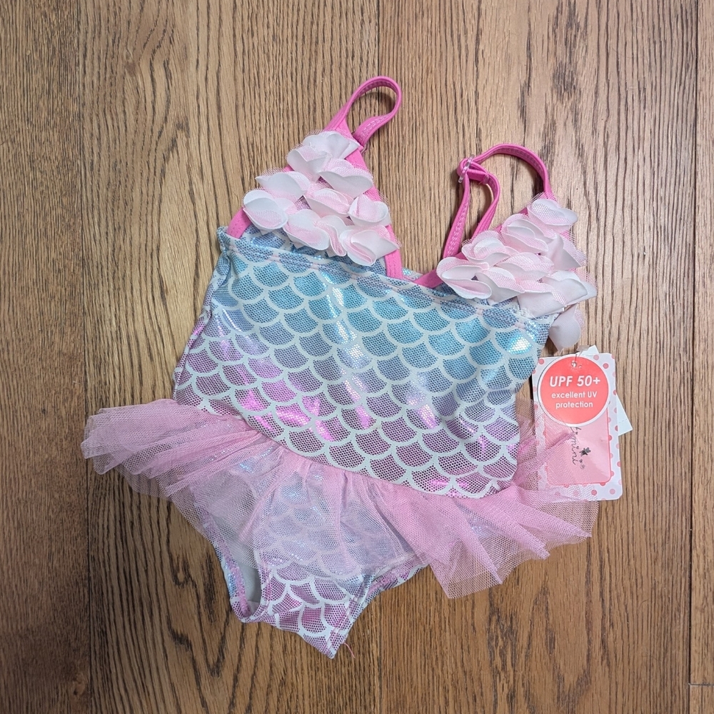 Pink and Blue Mermaid Dress with Tulle